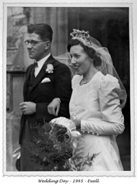 Billy & Vi's wedding, 1945